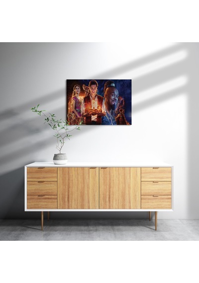 Cakasepetim Aladdin, Cin Ve Prenses Film Görseli Ahşap Mdf Tablo