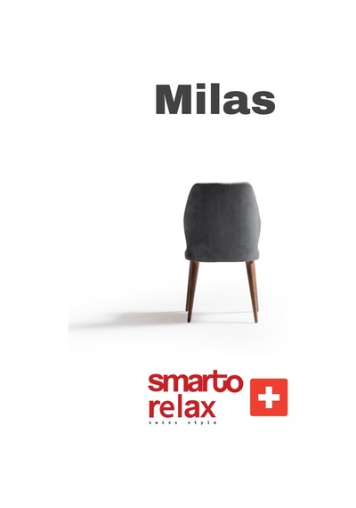 Smarto Relax Milas 2'li Yemek Masası Sandalye Seti - Ahşap Ayaklı, Gri Kumaş Gri