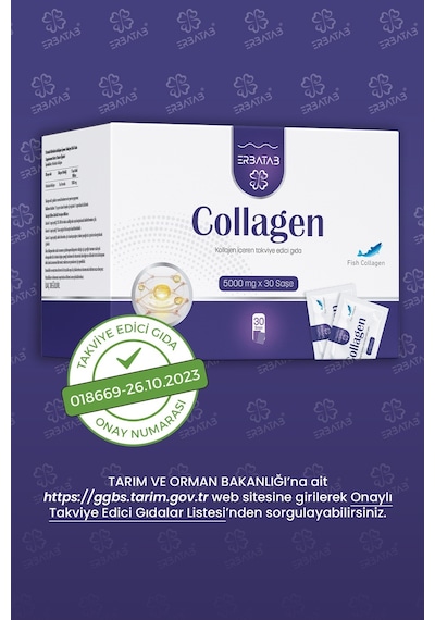 Erbatab Hidrolize Kollajen 5000 Mg 30 Saşe