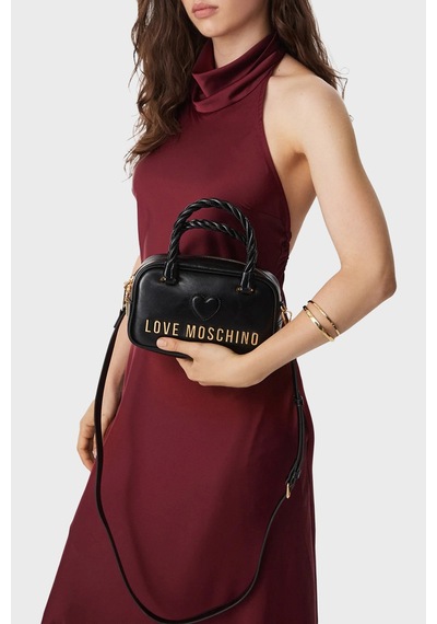 Love Moschino Logolu Çıkarılabilir Askılı Çanta Bayan Çanta Jc4134pp1pl1100a Siyah