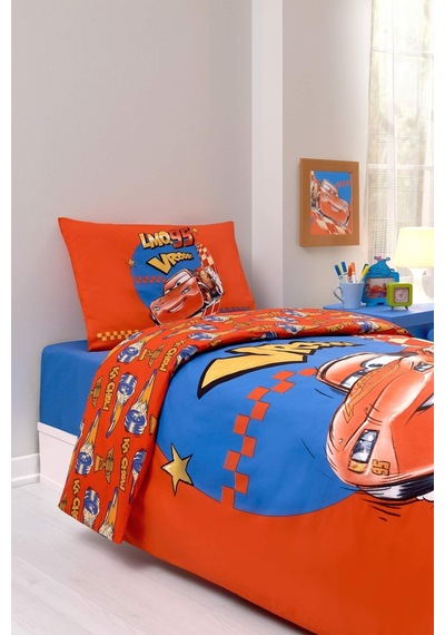 Özdilek Cars Neon Drift Tek Kişilik Disney Lisanslı Lastikli Çocuk Nevresim Takımı Çok Renkli