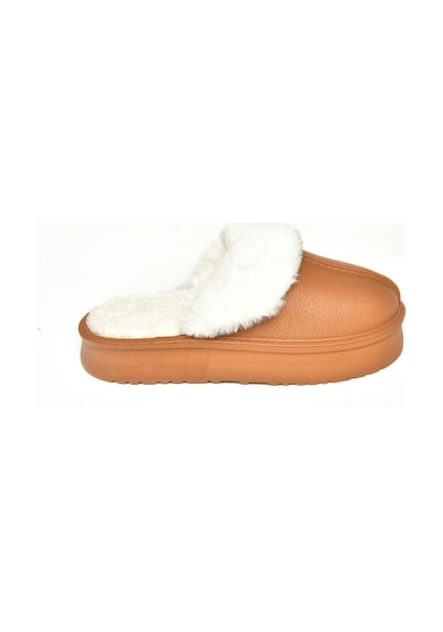 Fox Shoes T918264209 Kahverengi İçi Peluş Kadın Terlik Kahverengi