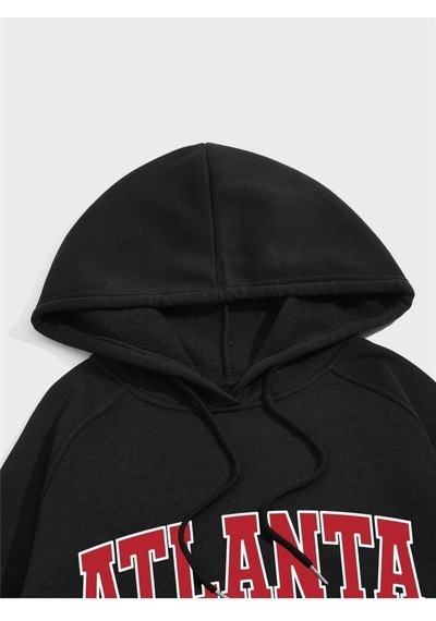 Altamira Unisex Atalanta Baskılı Oversize Kapşonlu Sweatshirt 001