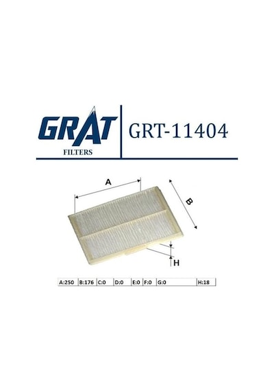 Polen Filtresi Grat 11404 Renault Megane I 1996+ Oem 7700424093