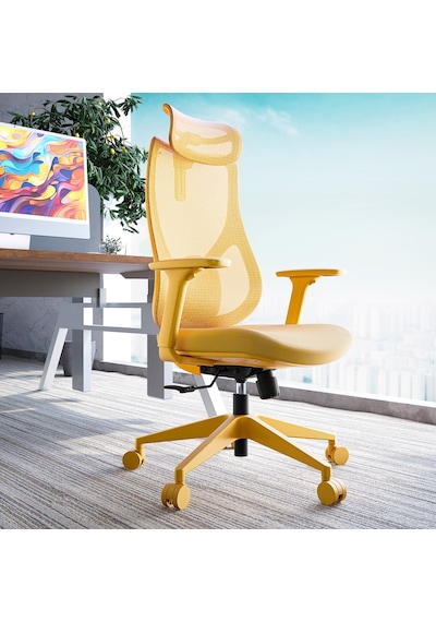 Rio Ergonomik Çalışma Koltuğu Sarı