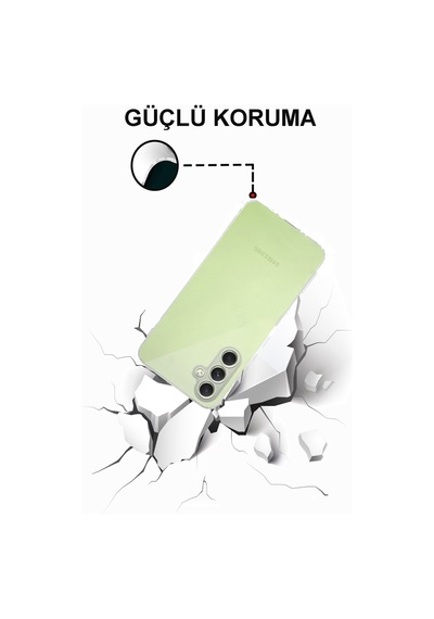 Samsung Galaxy A54 ile Uyumlu Kapak Kamera Korumalı Tıpalı Şeffaf Silikon Kılıf