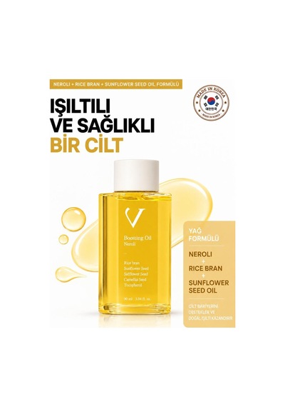 Korean Boosting Oil 100ml Vegan Yüz & Vücut Bakım Yağı Pirinç Kepeği Yağı Hassas Ciltler İçin