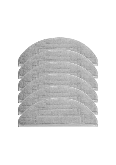 Roborock S8 / S8 Plus / S8 Pro Uyumlu Yedek Mop Pedi Mikrofiber 6 Adet Gri