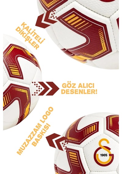 Galatasaray Playline Mini Serisi Lisanslı 32 Panel Dikişli 2 Numaralı Mini Çocuk Futbol Topu