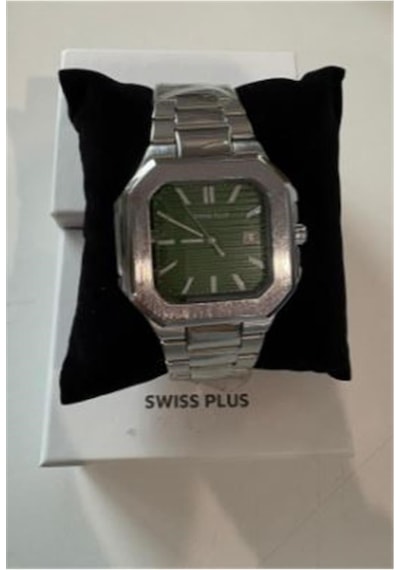 Swiss Plus Man Watch Premium Seri Model-7 Rs23146 Green-silver Kol Saati Diğer