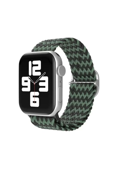 Zenviaat Newface Apple Watch Uyumlu38mm Star Kordon - Zigzag Yeşil-siyah Znv2027