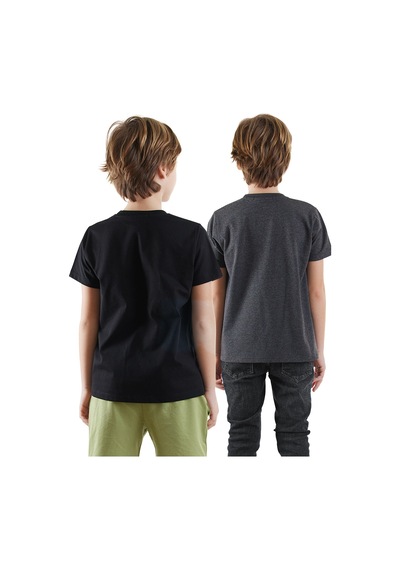 Denokids Start Game Erkek Çocuk 2'li T-shirt Takım Renkli Çok Renkli