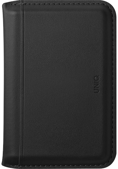 Standlı Magnetic Lyden Ds Vegan Deri Kartlık Kimlik/ehliyet/kredi Kartı Taşıyıcı Cüzdan Rfıd Koruma Black
