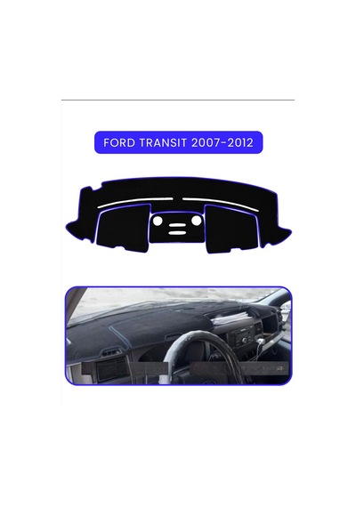 Ford Transit 2007-2012 Torpido Koruma Halısı Mavi Kenar