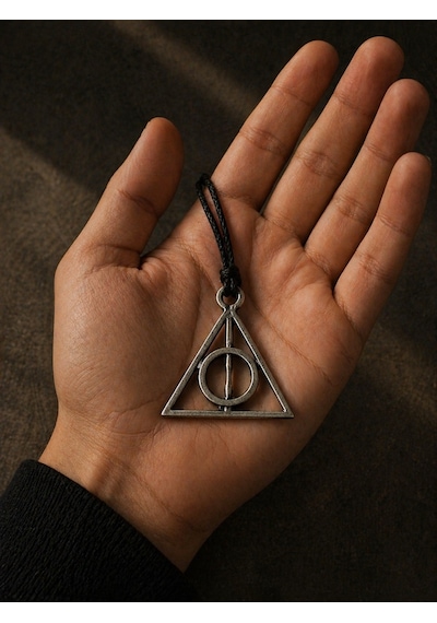Harry Potter Ölüm Yadigarları Sembol İpli Kolye Unisex Hediye Çok renkli