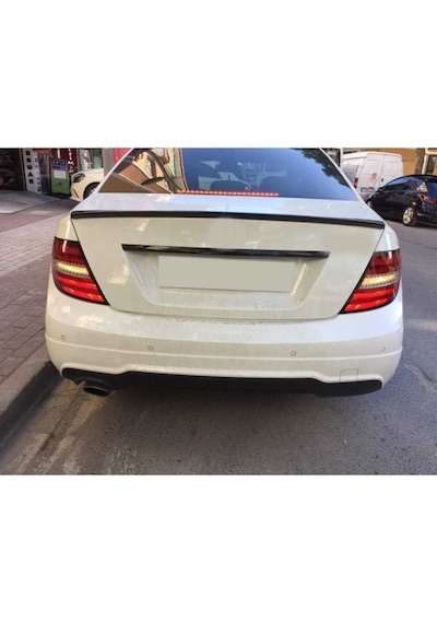 Mercedes W204 C Seri Amg Bagaj Üstü Spoiler Plastik Spoyler Kanat