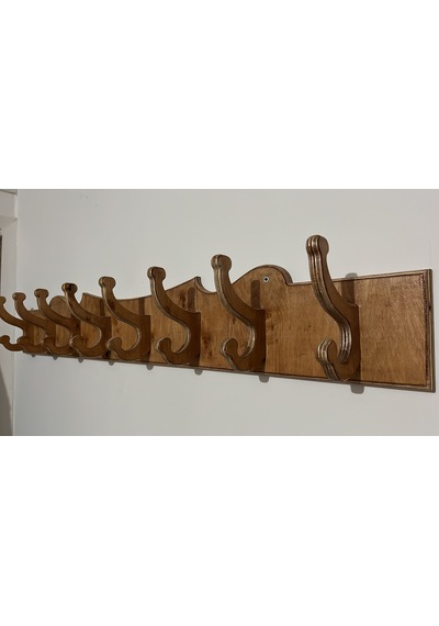 Ahşap El İşçiliği Duvar Tipi Askılık Eskitme