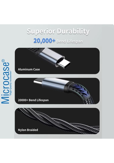 Microcase 60w 3in1 Alüminyum Gövde Usb-c Adaptör Type-c To Type-c Şarj Ve 3.5 Mm Jak Ve Dac Destekli Kablo Al5418