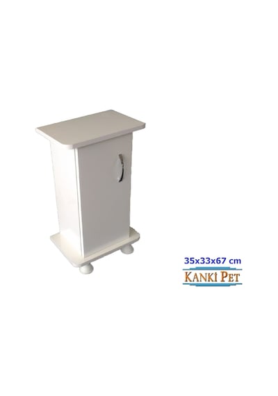 Kanki Pet 35 CM Flex İthal Akvaryum Mdf Sehpası Beyaz 35 x 33 x 67 CM