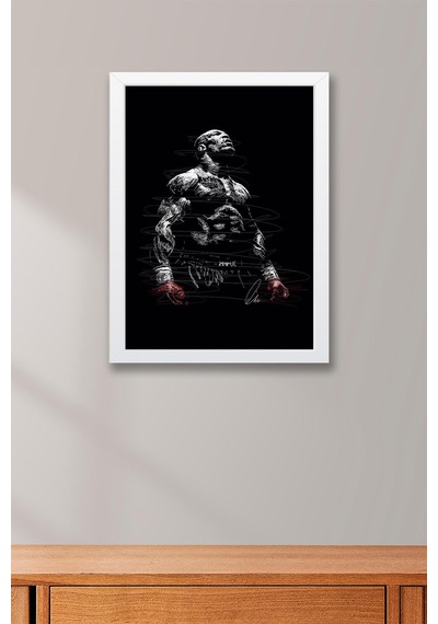 Mike Tyson Çerçeveli Tablo Boksör Tablosu - Estetik Poster