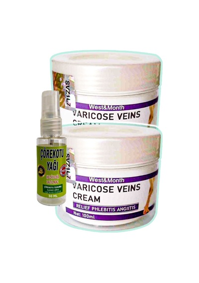 Varicose Veins 100 Ml 2 Adet West&month Bacak Bakım Krem + Çörek Otu Yağı Yağı 30 Ml