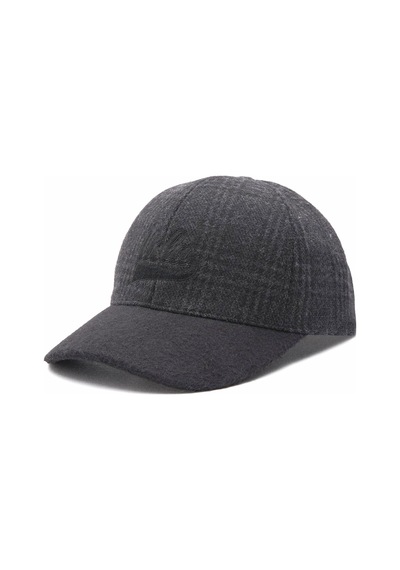 Ucla Logan Siyah Baseball Cap Ekoseli Kaşe Nakışlı Ve Metal Tokalı Standard Fit Unisex Şapka Beyaz