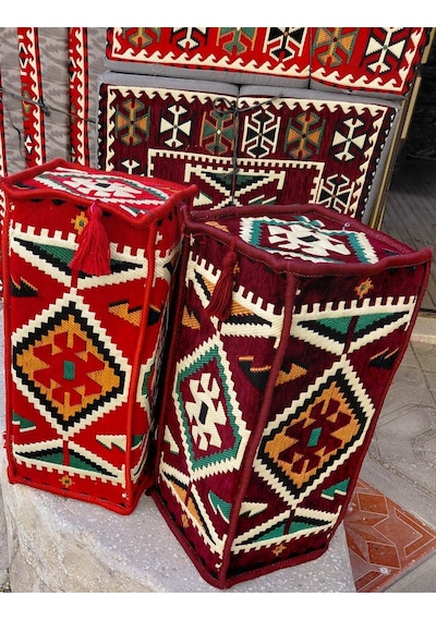 Şark Köşesi Kol Dayanma Minderi Sünger Dahil 22 X 22 X 45 Cm Bordo