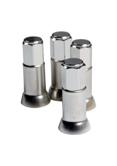 Sibop Kapağı Alüminyum & Pirinç Alaşım Krom Kaplama Tüm Araç ve Scooterlarla Uyumlu Dayanıklı 4lü Set TSV-14