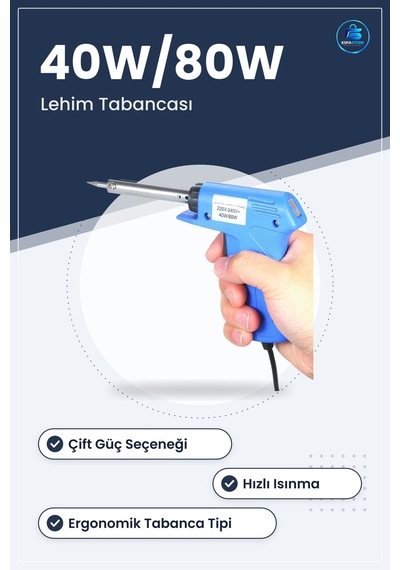 Lehim Tabancası Havya Profesyonel Ayarlanabilir Güç Hızlı Isıtma