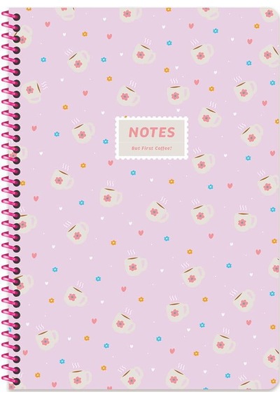 Keskin A4 Çizgili Karton Kapak Kahve Defter - Mor Çok Renkli