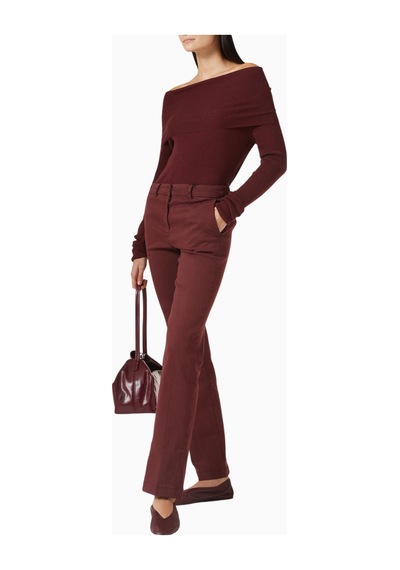 Marella Rovo Straight - Fit Pantolon,, Zarif Kesim Ve Modern Ofis Stili Bordo