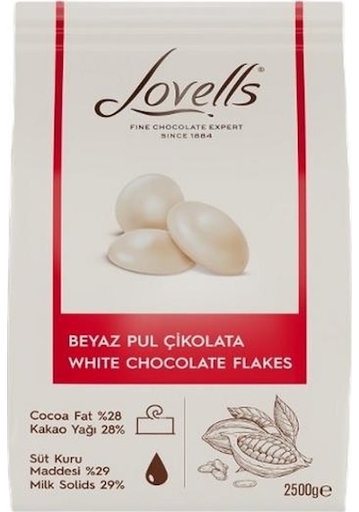 Lovells Beyaz Pul Çikolata 2500 G