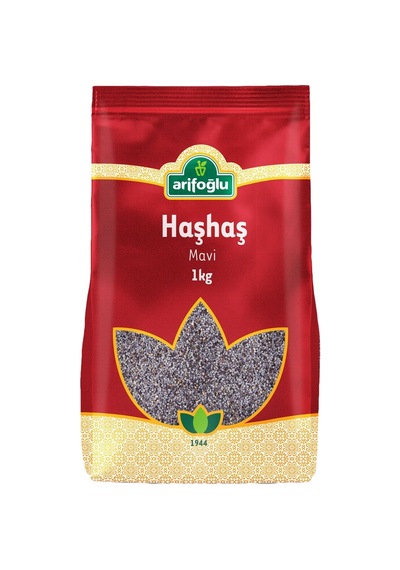 Arifoğlu Mavi Haşhaş 1 Kg - Yemeklerde Ve Hamur İşlerinde Kullanımlık 2'li Ekonomik Paket - 2 A Tarı