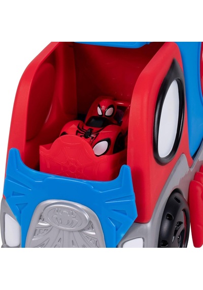 Spidey Yarış Pistine Dönüşen Tır Ve Metal Araç Set Snf0428