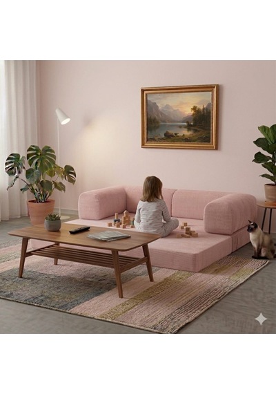 Herev 300x200 Süngerli Köşe Koltuk Takımı Fitilli Kadife Kumaşlı Yatak olabilir Şark Köşe Pembe Herev 300x200 Süngerli Köşe Koltuk Takımı Fitilli Kadife Kumaşlı Yatak olabilir Şark Köşe Pembe