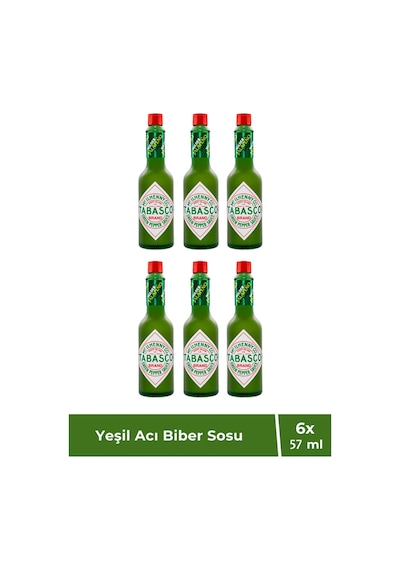 Tabasco Yeşil Acı Biber Sosu 57 Ml X 6 Adet
