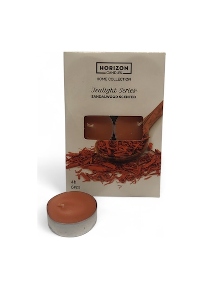 Tealight Sandal 6 Lı Mum Kahverengi