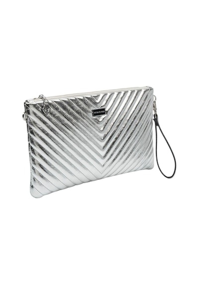 Silver Polo Crash Gümüş Kapitone V Kadın Portföy Ve Clutch El Çantası Sp1034
