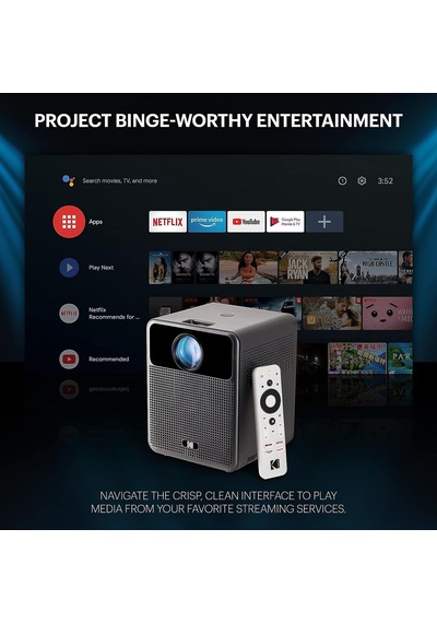 Kodak Flık HD10 Android TV 1080P FHD Akıllı Video Projektör Sistemi