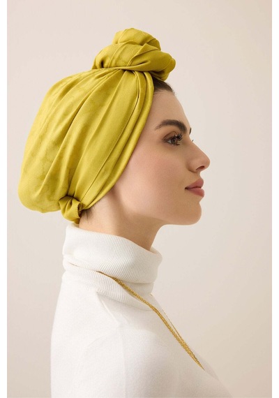 Imannoor Pencere Kafes Hardal Ramy Jakar Şal 70x210 Hardal