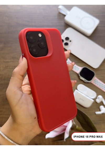 Apple iPhone 15 Pro Max Uyumlu Kamera Korumalı Darbeye Dayanıklı Renk Atmayan Keep Silikon Kılıf Kırmızı Apple iPhone 15 Pro Max Uyumlu Kamera Korumalı Darbeye Dayanıklı Renk Atmayan Keep Silikon Kılıf Kırmızı