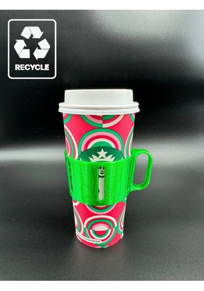 Bardak Tutma Aparatı - Takeaway Kahve Firmaları İçinde Uygundur Recycle Yeşil