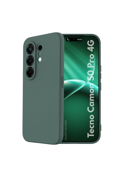 Tecno Camon 50 Pro 4g Uyumlu Silikon Kılıf Pastel Renk Tonu Kamera Korumalı Esnek Kapak Yeşil