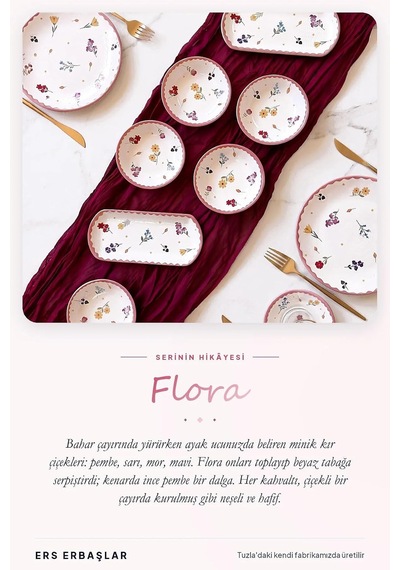 Flora 20 Parça 6 Kişilik Kahvaltı Takımı Diğer