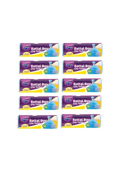 Güçlü Çöp Torbası Battal Boy 80 Cm X 110 Cm Mavi Tek Rulo 10'lu