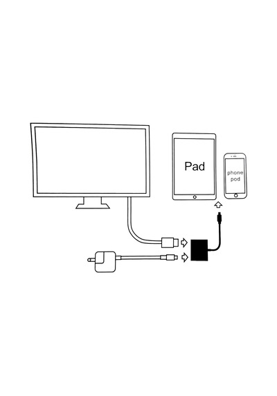 Light-ning İle Uyumlu Hdmı Dönüşüm Kablosu Adaptörü İphone İle Uyumlu 8 Pin Yüksek Hızlı Dijital Tv Av Tak-çalıştır 1080p Full Hd Ta2