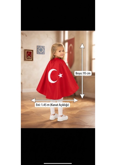 Trendmirend 29 Ekim Ve 23 Nisan İçin Parlak Kırmızı Saten Bagcıklı Ve Parmaklıklı