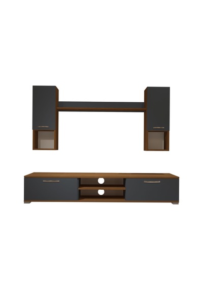 Decoraktiv Eko 5da Mdf Dvd Tv Ünitesi Tv Sehpası Ceviz - Antrasit