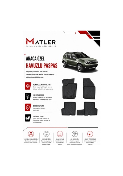 Dacia Duster 4x4 2010 Model 4d Ekstra Havuzlu Paspas