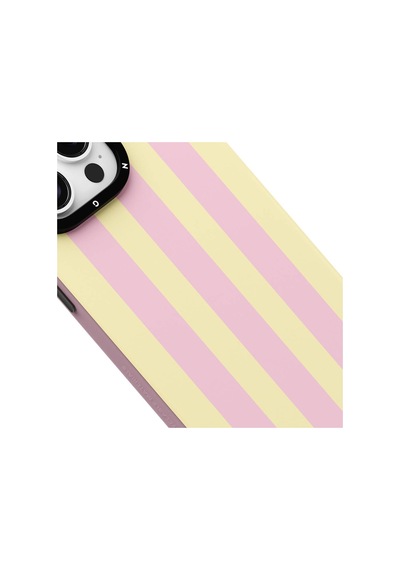 Apple Uyumlu iPhone 14 Pro Max Kılıf Magsafe Şarj Özellikli Youngkit Striped Piano Keys Serisi Kapak Pembe